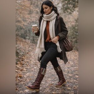 Rieker Z1442-35 Red Tall Boot